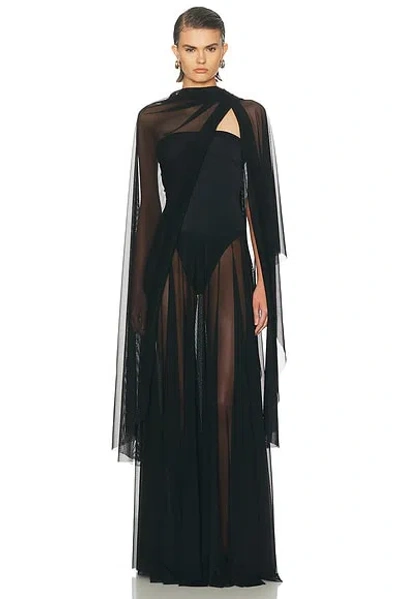 Norma Kamali Wrap Shawl In Black