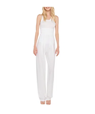 Norma Kamali Wrinkled Casual Pants In White
