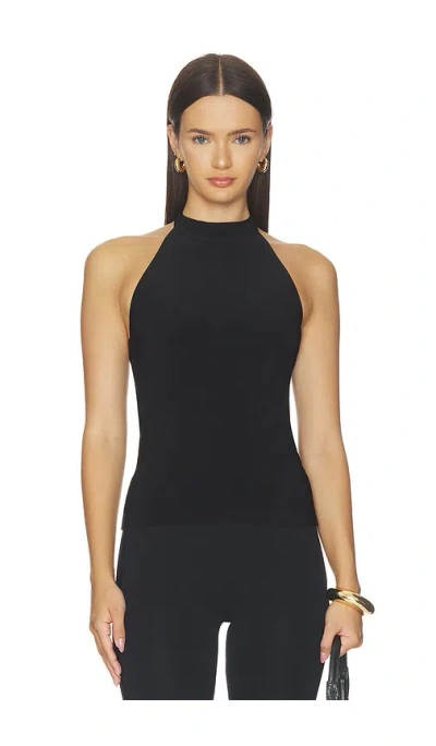 Norma Kamali X Lifestyle Halter Top In Black
