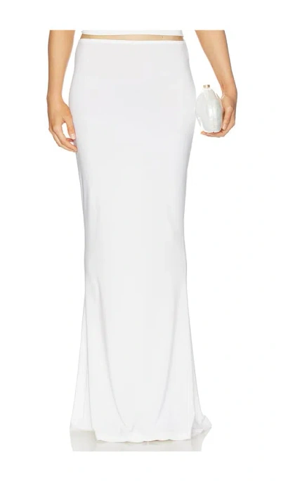 Norma Kamali X Lifestyle Obie Long Skirt In White
