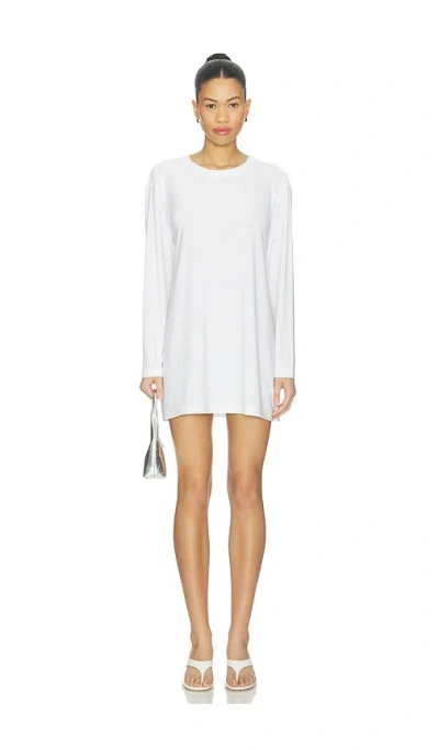 Norma Kamali X Lifestyle Oversized Long Sleeve Mini Dress In White