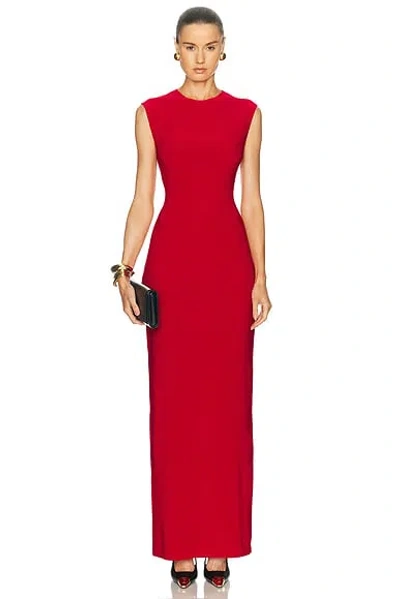 Norma Kamali X Lifestyle Sleeveless Long Dress In Red