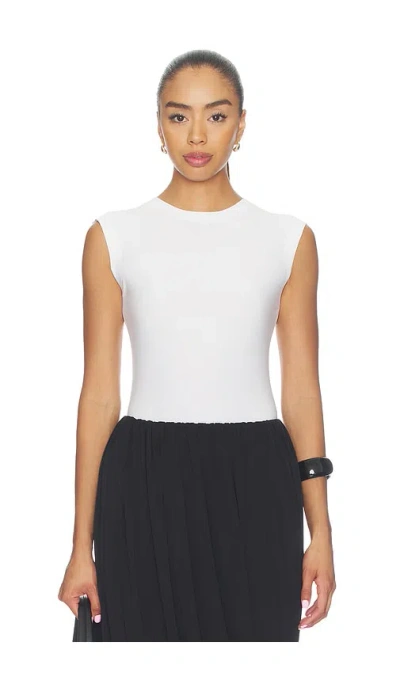 Norma Kamali X Lifestyle Sleeveless Top In White