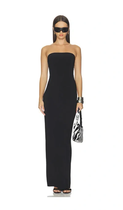 Norma Kamali X Lifestyle Strapless Long Dress In Black