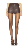 Norma Kamali X Revolve High Waist Short In Brown