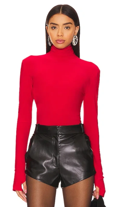 Norma Kamali X Revolve Turtle Top In Tiger Red