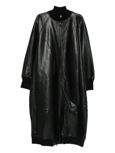 Norma Kamali Zip-up Oversized Jacket In Black
