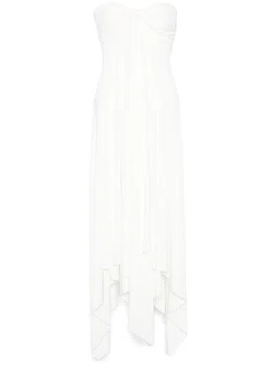 Norma Kamali Midi Dress With Convertible Design In Beige