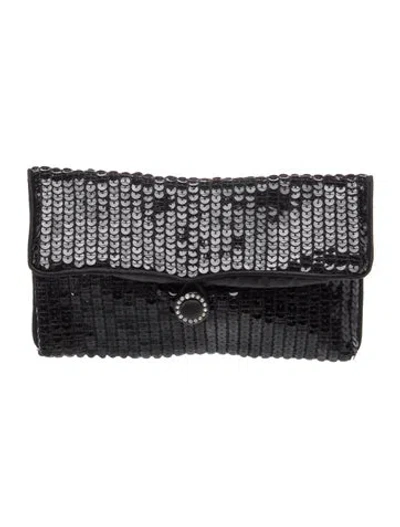 Pre-owned Norman Norell Ny Sequins Clutch In Black