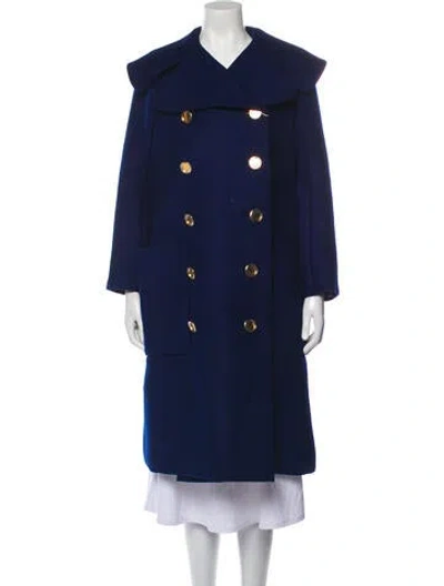 Pre-owned Norman Norell Ny Vintage 1960's Peacoat In Blue