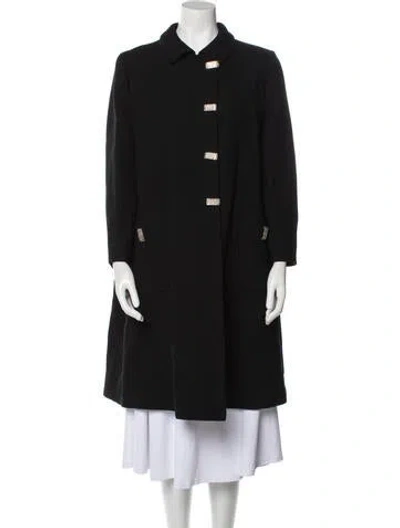 Pre-owned Norman Norell Ny Vintage Late 1960's - Early 1970's Coat In Black