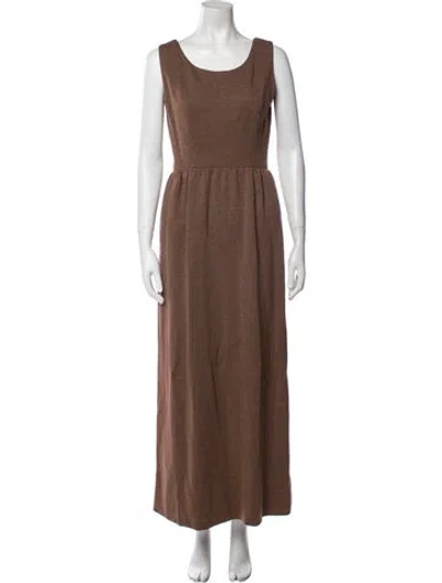 Pre-owned Norman Norell Ny Vintage Long Dress In Neutral