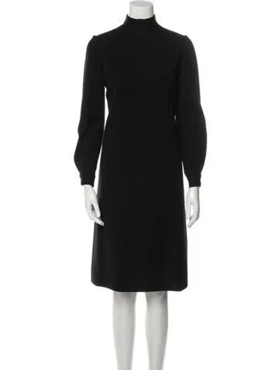 Pre-owned Norman Norell Ny Vintage Midi Length Dress In Black