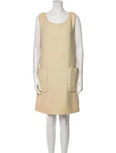 Pre-owned Norman Norell Ny Vintage Mini Dress In Neutral