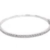 Normani Women's Diamond Bangle Bracelet In White In Silver