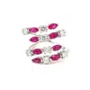 Normani Women's Marquise Diamond Bypass Ring In Ruby In Gold