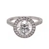 Normani Women's Micro-pave Round Diamond Engagement Ring In Silver In Silver
