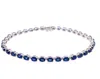 Normani Women's Oval Tennis Bracelet In Sapphire In Blue