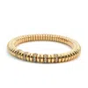 Normani Women's Ribbed Diamond Stretch Bracelet In Gold In Gold