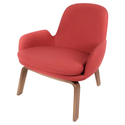 Pre-owned Normann Copenhagen Easy Chair Made In Red Fabric With Legs Of Walnut By