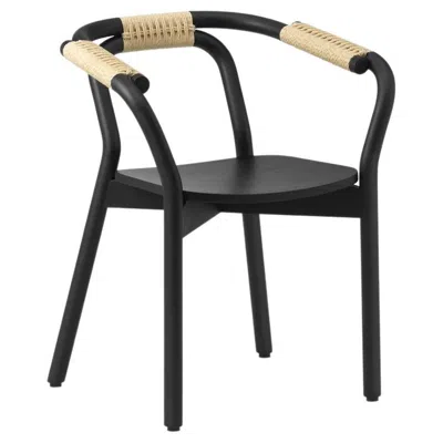 Pre-owned Normann Copenhagen Knot Chair Black/nature Designed By Tatsuo Kuroda In Brown