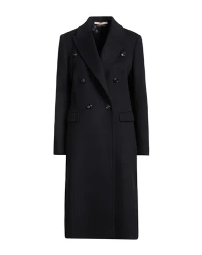 Normeet Woman Coat Navy Size 8 Virgin Wool