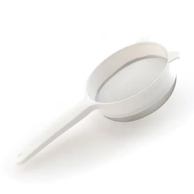 Norpro Mesh Strainer With Stainless Steel Basket, 8.5-inch In White