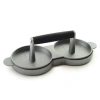 Norpro Nonstick Cast Aluminum Double Hamburger Press In Silver