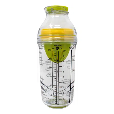 Norpro Salad Dressing Maker With Citrus Juicer And Herb Grinder With Recipe Markings In Transparent