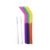 Norpro Silicone Reusable Color Changing Straws With Cleaning Brush, Set Of 6