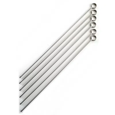 Norpro Stainless Steel 14-inch Barbeque Skewers, Set Of 6 In Silver