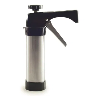Norpro Stainless Steel Cookie And Icing Press With Storage Case, Black