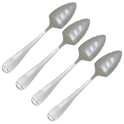 Norpro Stainless Steel Serrated Grapefruit Spoons, Set Of 4 In Gray