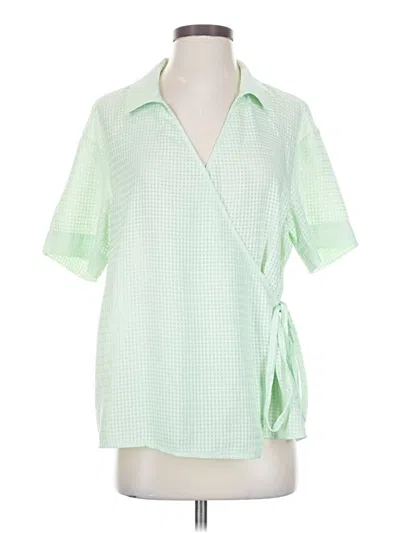 Pre-owned Norr Short Sleeve Blouse In Green