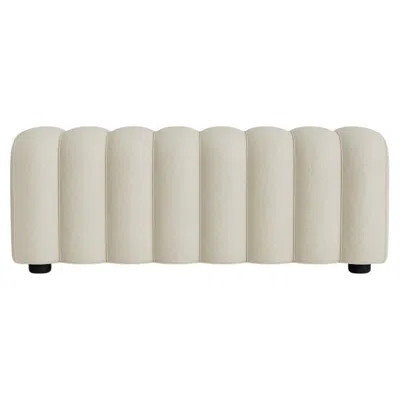 Pre-owned Norr11 Contemporary Bench 'studio' By , Leather Spectrum Mineral In Sand