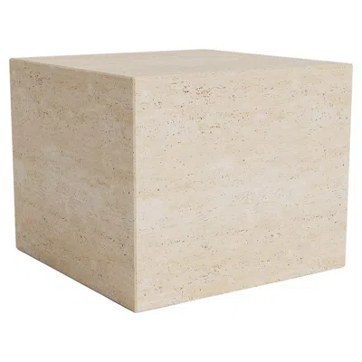 Pre-owned Norr11 Contemporary Coffee Table 'cubism' By , Small, Travertine In Sand