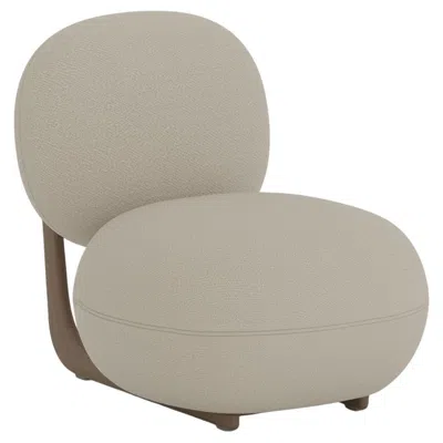 Pre-owned Norr11 Contemporary Lounge Chair 'cooper' By , Dark Smoked Oak, Keiga Fabric In Brown