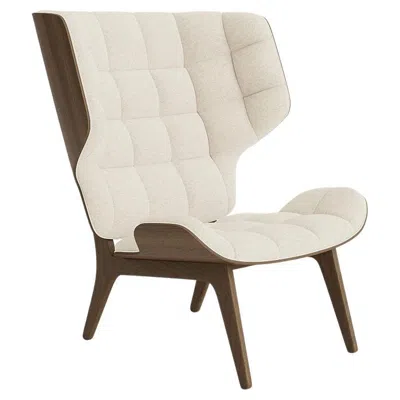 Pre-owned Norr11 Contemporary 'mammoth' Chair By , Light Smoked Oak, Barnum Bouclé 24 In Brown