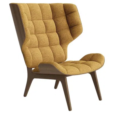 Pre-owned Norr11 Contemporary 'mammoth' Chair By , Light Smoked Oak, Barnum Bouclé 5 In Brown