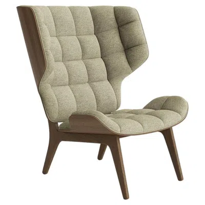 Pre-owned Norr11 Contemporary 'mammoth' Chair By , Light Smoked Oak, Barnum Bouclé 7 In Brown