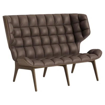 Pre-owned Norr11 Contemporary 'mammoth' Sofa By , Light Smoked Oak, Dunes Leather In Brown