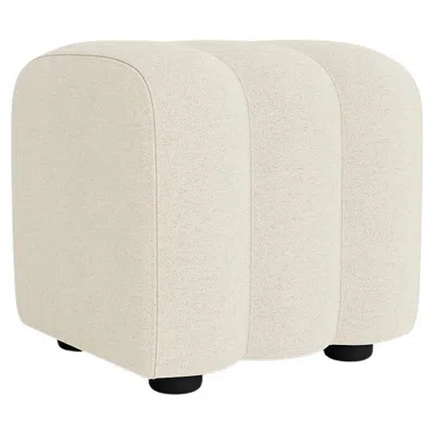 Pre-owned Norr11 Contemporary Pouf 'studio' By , Barnum Bouclé 24 In Sand
