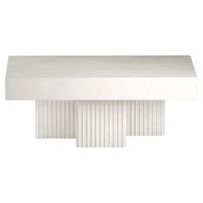 Pre-owned Norr11 'gear Square' Coffee Table By , Chalk In White