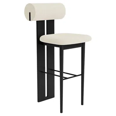 Pre-owned Norr11 'hippo' Bar Chair 65 By , Black Oak, Barnum Bouclé Col.24