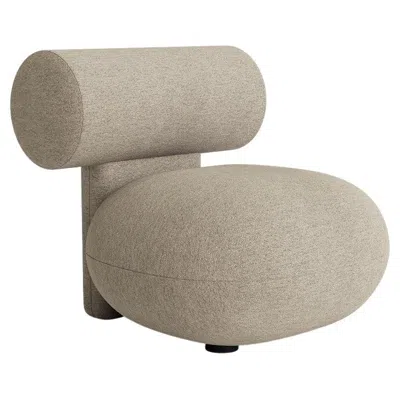 Pre-owned Norr11 'hippo' Upholstered Lounge Chair By , Barnum Bouclé Col.03 In Brown