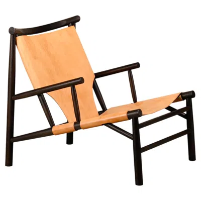 Pre-owned Norr11 Kristian Sofus Hansen & Tommy Hyldahl Samurai Lounge Chair Black Oak And Leather