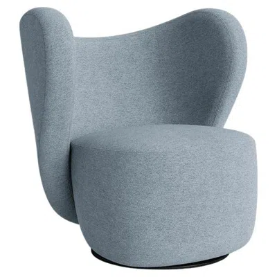 Pre-owned Norr11 'little Big Chair' Swivel Armchair By , Blue Barnum Bouclé 15 (in Stock)