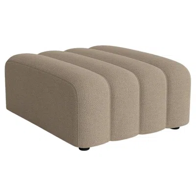 Pre-owned Norr11 Outdoor Ottoman 'studio' By , Coconut In Brown