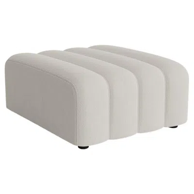 Pre-owned Norr11 Outdoor Ottoman 'studio' By , Whisper In Gray