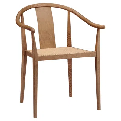 Pre-owned Norr11 'shanghai' Chair By , Light Smoked Oak, Natural Rattan In Brown